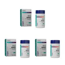 Kit 3 Und B12 Mag 1200mg Metilcobalamina Magnésio 60 Cápsulas FortLife Suplemento Alimentar