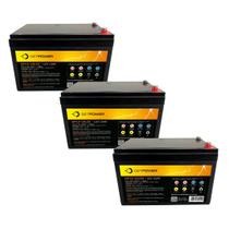 Kit 3 Und - Bateria Getpower 12v 15ah Ciclo Profundo (GP12-15LDC)