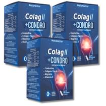 Kit 3 UND Colágeno Tipo 2 Condroitina Vitamina D Magnésio 180 Cápsulas