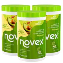 Kit 3 und Creme Tratamento Novex Óleo De Abacate 1kg