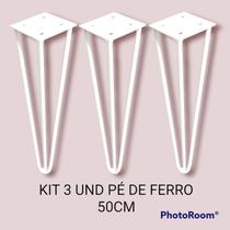 Kit 3 Und De Pé De Ferro 50cm Branco Medcombo