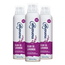 Kit 3 Und Desodorante Aerosol Monange 48h Flor De Lavanda 150ml