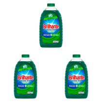 Kit 3 Und Detergente Brilhante Líquido Higiene Total 3l