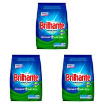 Kit 3 Und Detergente Brilhante Pó Higiene Total 1,6kg
