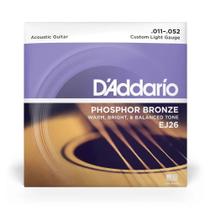 Kit 3 Und. Enc. Para Violão D'Addario Ej26 Light C. 011.052