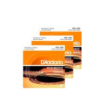 Kit 3 UND. Encordoamento D'Addario Violão EZ-900