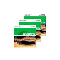 Kit 3 UND. Encordoamento Para Violão D'addario EZ-890 Kit 3 UND. Encordoamento Para Violão D'addario EZ-890