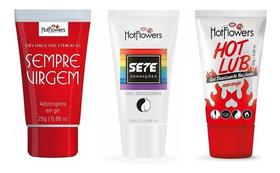 Kit 3 UND Gel Lubrificante Hot Flowers