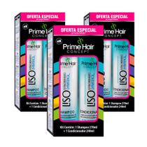 Kit 3 Und Kit Prime Hair Liso Extraordinário Shampoo 270ml + Condicionador 240ml