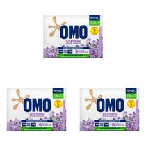 Kit 3 Und Lava Roupas Pó Omo Lavanda Caixa 400g