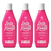 Kit 3 und Loção Leite Rosas Tradicional 100ml
