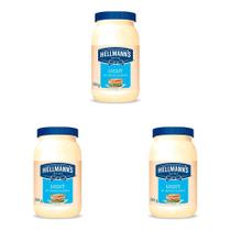 Kit 3 Und Maionese Hellmanns Light 500g