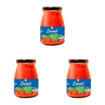 Kit 3 Und Molho De Tomate Sacciali Vidro Manjerona Toque Azeite 340g