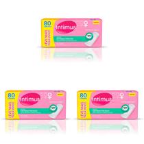 Kit 3 Und Protetor Diário Intimus Tecnologia Antibacteriana 80 Und