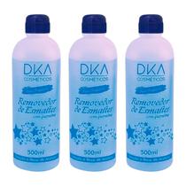 Kit 3 und Removedor de Esmalte a Base de Acetona DKA 500ml