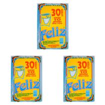 Kit 3 Und Saco De Lixo Feliz 10 Pacotes De 10 Und 30 Litros