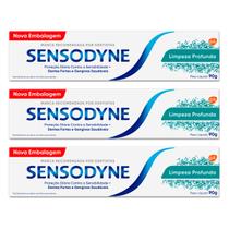 Kit 3 und Sensodyne Limpeza Profunda 90g