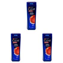 Kit 3 Und Shampoo Clear Anticaspa Queda Control 200ml