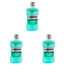 Kit 3 Und Solução Bucal Listerine Anti Cáries Zero Álcool Menta 500ml