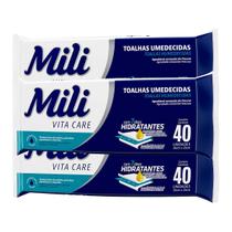 Kit 3 und Toalhinha Umedecida Mili Adulto c/40 Kit 3 und Toalhinha Umedecida Mili Adulto c/40