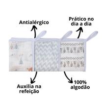 Kit 3 und toalinha de boca soft com prendedor chupeta 100% algodao