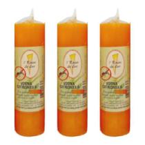 Kit 3 Und Vela Votiva 7 Dias Aroma Citronela - 210 Gr Cada - Sete Raios De Luz