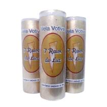 Kit 3 und Vela Votiva 7 Dias Dourada - 260 gr cada - Sete Raios de Luz