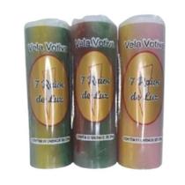 Kit 3 Und Velas Votivas 7 Dias 7 Raios - 260 Gr Cada