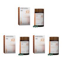 Kit 3 Und Vitamina K2 400mg 60 Cápsulas FortLife Suplemento Alimentar