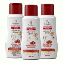 KIT 3 UNDs Sabonete Íntimo Líquido Morango com Champagne Bio Instinto 600 ml pH Equilibrado 24h KIT 3 UNDs Sabonete Íntimo Líquido Morango com Champagne Bio Instinto 600 ml pH Equilibrado 24h