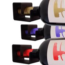 Kit 3 uni Suporte de Garrafas Strassis Design SD-2001 Metal Cor: Preto