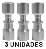 Kit 3 União Lokring 5/16 X 5/16 Alumínio Ar Condicionado