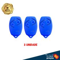 Kit 3 unid. Controle Remoto de Portão Rossi HCS 433mhz AZUL Kit 3 unid. Controle Remoto de Portão Rossi HCS 433mhz AZUL