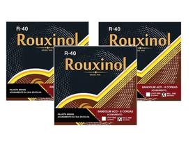 Kit 3 unid Encordoamento Cordas Aço Bandolim Rouxinol R40 LE Kit 3 unid Encordoamento Cordas Aço Bandolim Rouxinol R40 LE