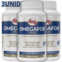 KIT 3 Unid. Omegafor plus Ultra concentração 120 cápsulas Vitafor KIT 3 Unid. Omegafor plus Ultra concentração 120 cápsulas Vitafor