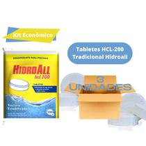 Kit 3 Unid Tablete Cloro Tradicional Para Piscinas Hcl200gr