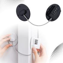 Kit 3 Unid Trava de Segurança com Senha para Crianças Adesivo sem Precisar Furar