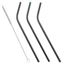 Kit 3 Unidade Canudo Sustentável Drink Metal Inox com Escova