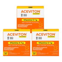 Kit 3 unidades Aceviton Vitamina C 1g 30 Comprimidos Kit 3 unidades Aceviton Vitamina C 1g 30 Comprimidos