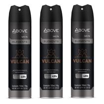 Kit 3 unidades Antitranspirante Above Men Vulcan 150ml