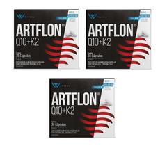 Kit 3 unidades Artflon K2 Prowin Pharma 30 Cápsulas Original