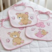 Kit 3 Unidades Babador Bebê Impermeável Bandana Felpudo Incomfral Algodão Com Forro PVC 100% Algodão Kit 3 Unidades Babador Bebê Impermeável Bandana Felpudo Incomfral Algodão Com Forro PVC 100% Algodão
