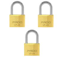 Kit 3 Unidades Cadeado Latão 20mm Pado Segredos Diferentes