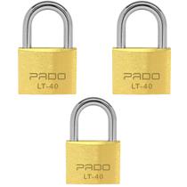 Kit 3 Unidades Cadeado Latão 40mm Pado Segredos Diferentes