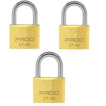 Kit 3 Unidades Cadeado Latão 50mm Pado Segredos Diferentes