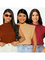 KIT 3 Unidades Camiseta Muscle Tee Regata Ampla de Ombreira