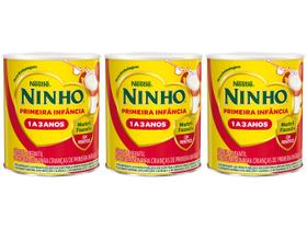 Kit 3 Unidades Composto Lácteo Ninho Original - Fases 1+ Integral 800g Cada