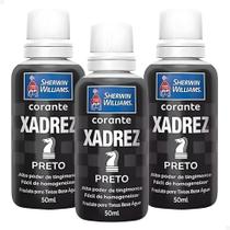 Kit 3 Unidades Corante Líquido Xadrez 50ml Preto Sherwin Willians