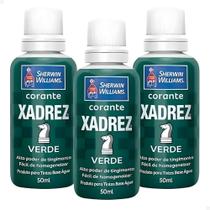 Kit 3 Unidades Corante Líquido Xadrez 50ml Verde Sherwin Willians