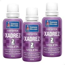 Kit 3 Unidades Corante Líquido Xadrez 50ml Violeta Sherwin Willians